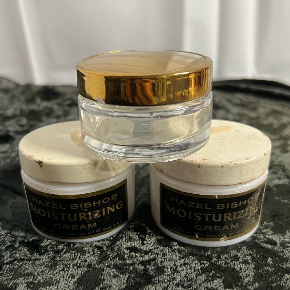 Set of 3 Vintage Make-up Jars.